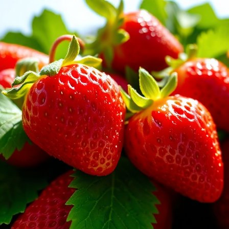 Fresh strawberries from Play Lape Farm